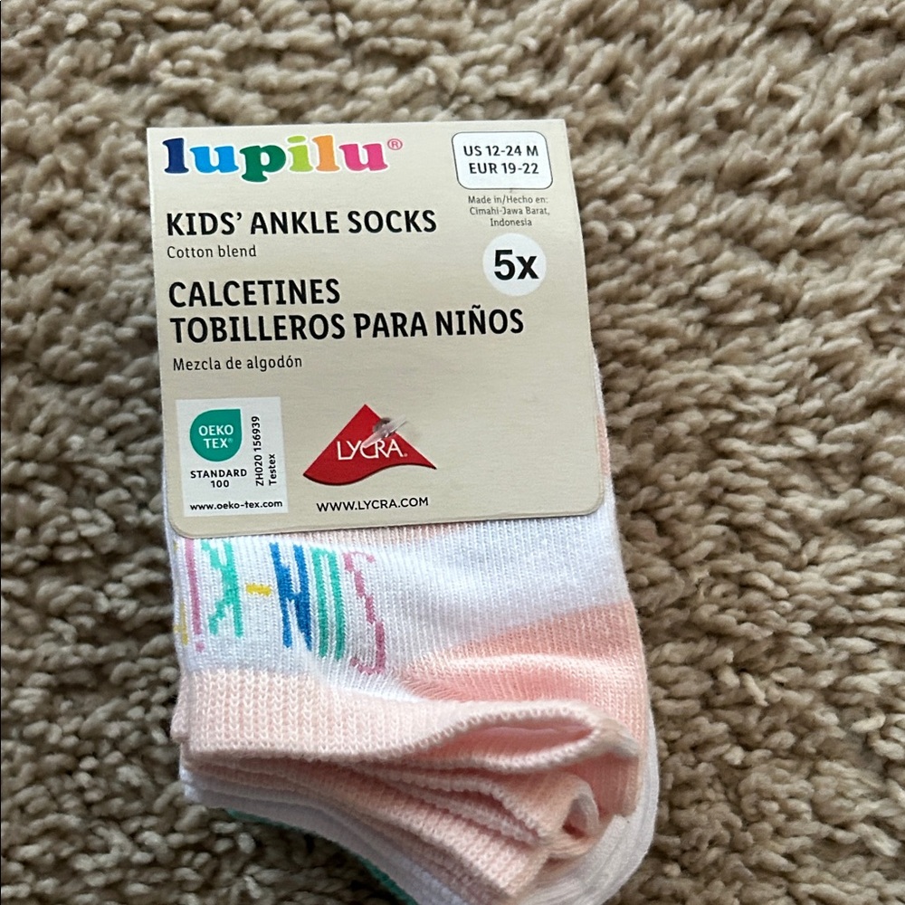Baby Girl Socks 5pck 12-24 mo NEW